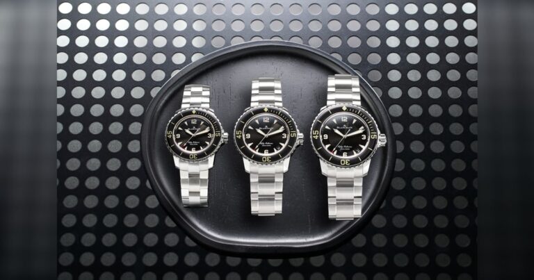 Blancpain Dive Watch Evolution: اكتشف 38 ملم الجديد Fathoms