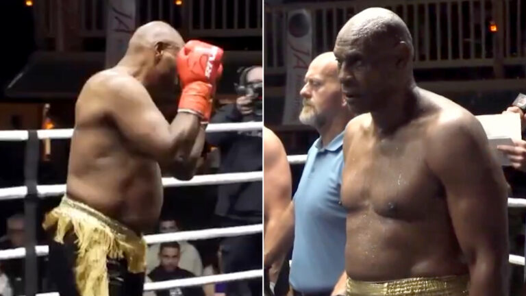 شاهد.. ماكول أيقونة ملاكمة الوزن الثقيل يعود للحلبة بعمر الـ60 | رياضة