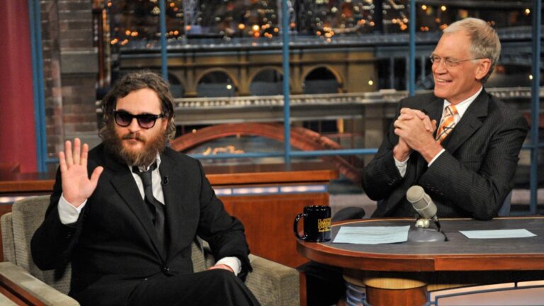 يأسف Joaquin Phoenix "ظهور ليترمان"