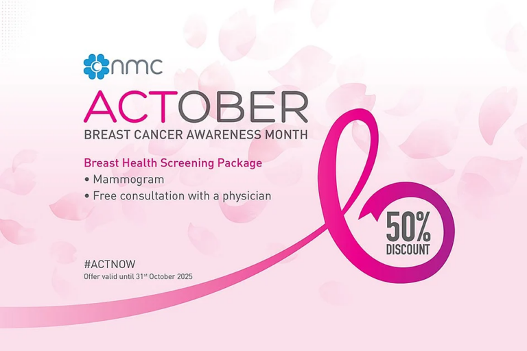 NMC Healthcare Marks شهر التوعية بسرطان الثدي مع خصومات خاصة ، مشاورات مجانية