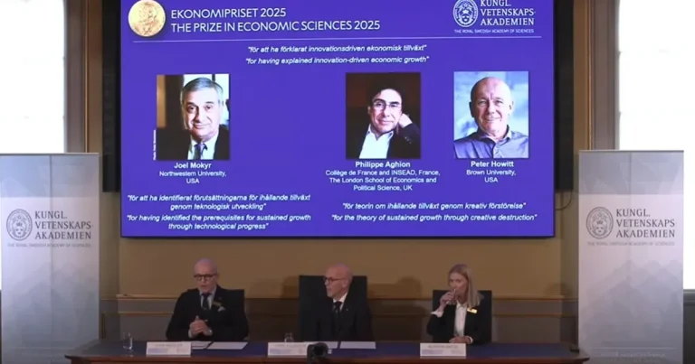 نوبل للاقتصاد أميركيين وبريطاني النمو الاقتصاد الابتكار نوبل للاقتصاد أميركيين وبريطاني النمو الاقتصاد الابتكار
