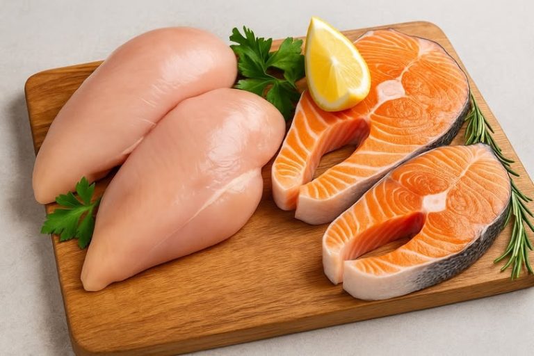 الدجاج أم السلمون؟ مقارنة تكشف الأفضل للصحة واللياقة وفق خبراء التغذية » وكالة بغداد اليوم الاخبارية الدجاج أم السلمون؟ مقارنة تكشف الأفضل للصحة واللياقة وفق خبراء التغذية » وكالة بغداد اليوم الاخبارية