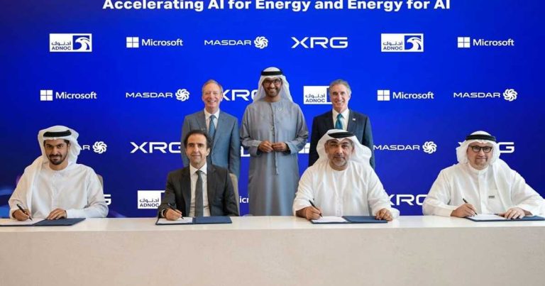 شراكة إستراتيجية بين “أدنوك” و”مصدر” و”XRG” و”مايكروسوفت” غذاء القابضة