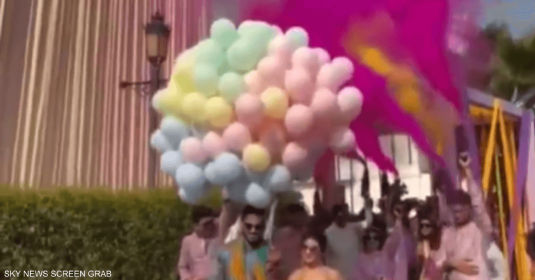 فيديو.. انفجار بالونات يحرق عروسين في ليلة الزفاف