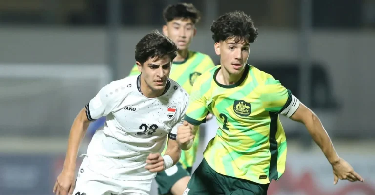 ناشئة العراق يخفقون بالتأهل لنهائيات آسيا بعد التعادل أمام استراليا ناشئة العراق يخفقون بالتأهل لنهائيات آسيا بعد التعادل أمام استراليا