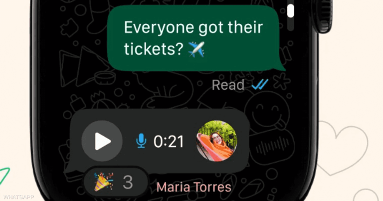 واتساب تطلق نسخة خاصة من تطبيقها لساعات "أبل"