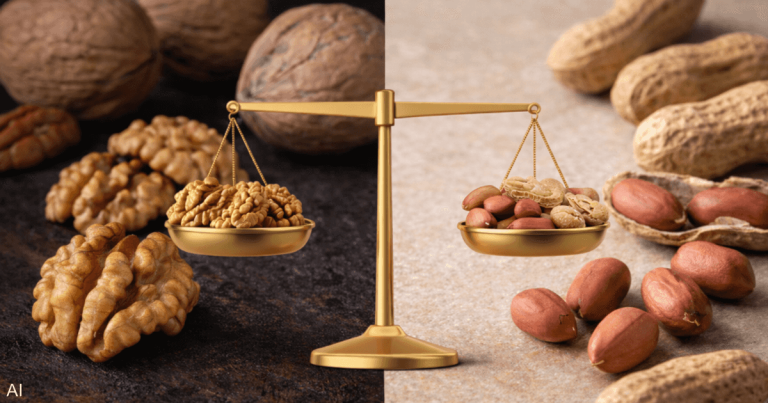 الجوز أو الفول السوداني.. أيهما يتفوّق في حماية القلب؟ الجوز أو الفول السوداني.. أيهما يتفوّق في حماية القلب؟