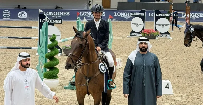 فارس عراقي يحقق المركز الخامس في بطولة الشارقة الدولية للفروسية فارس عراقي يحقق المركز الخامس في بطولة الشارقة الدولية للفروسية